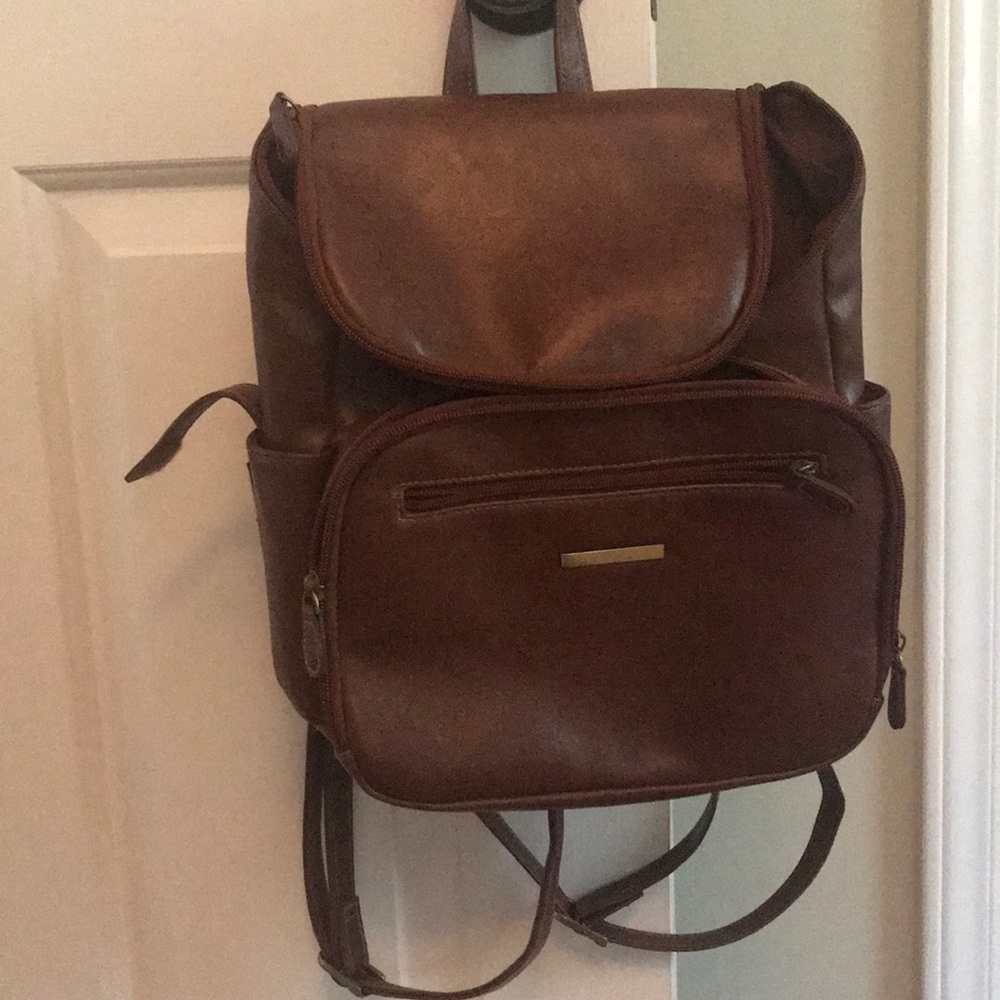 Brown backpack purse